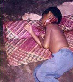 A Sinhalese child in Trincomalee beheaded by l